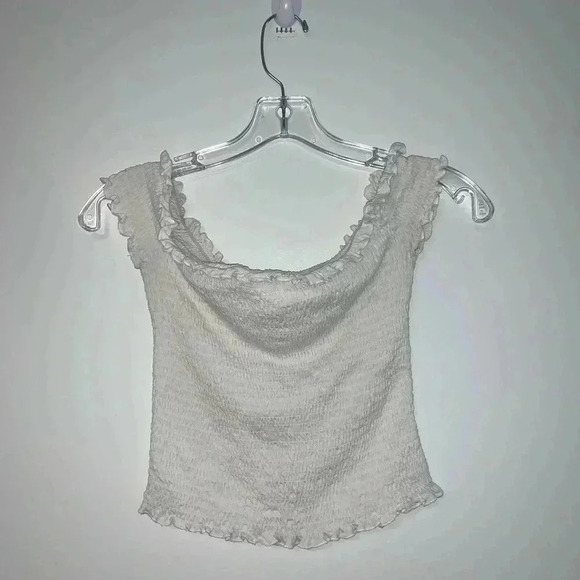 Mind Code Off The Shoulder Crop Top - Picture 1 of 3